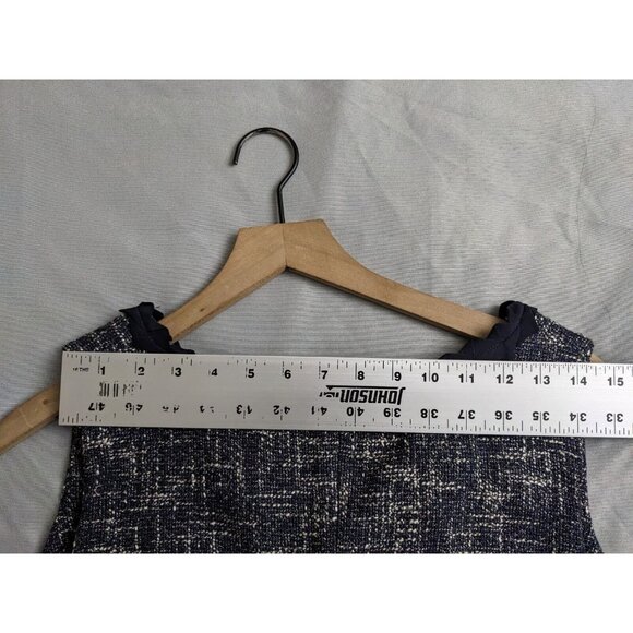 Talbots Dress Blue Tweed Sheath Sleeveless Cotton Blend Womens Size 10 - Picture 9 of 9